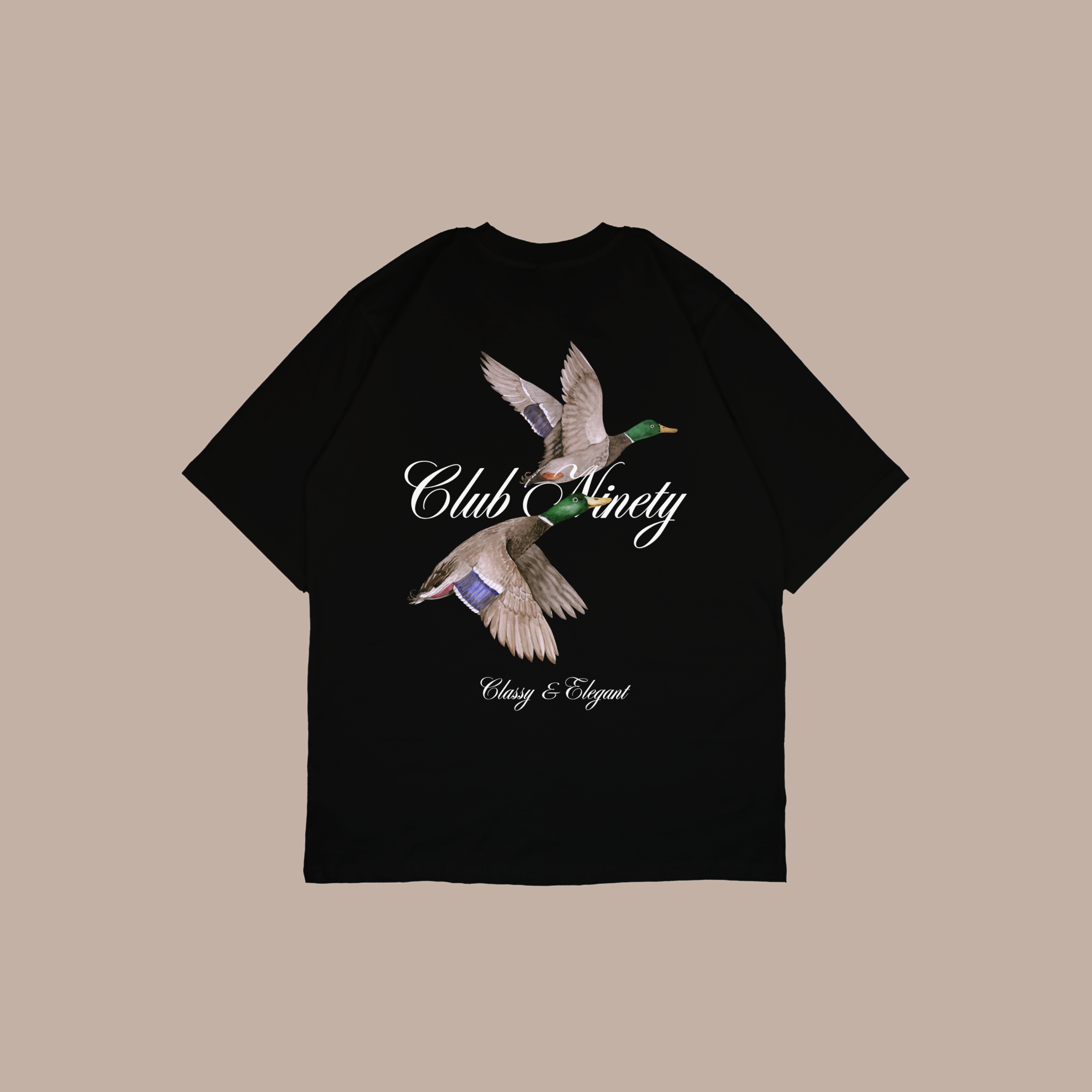 تيشيرت الطيور اسود