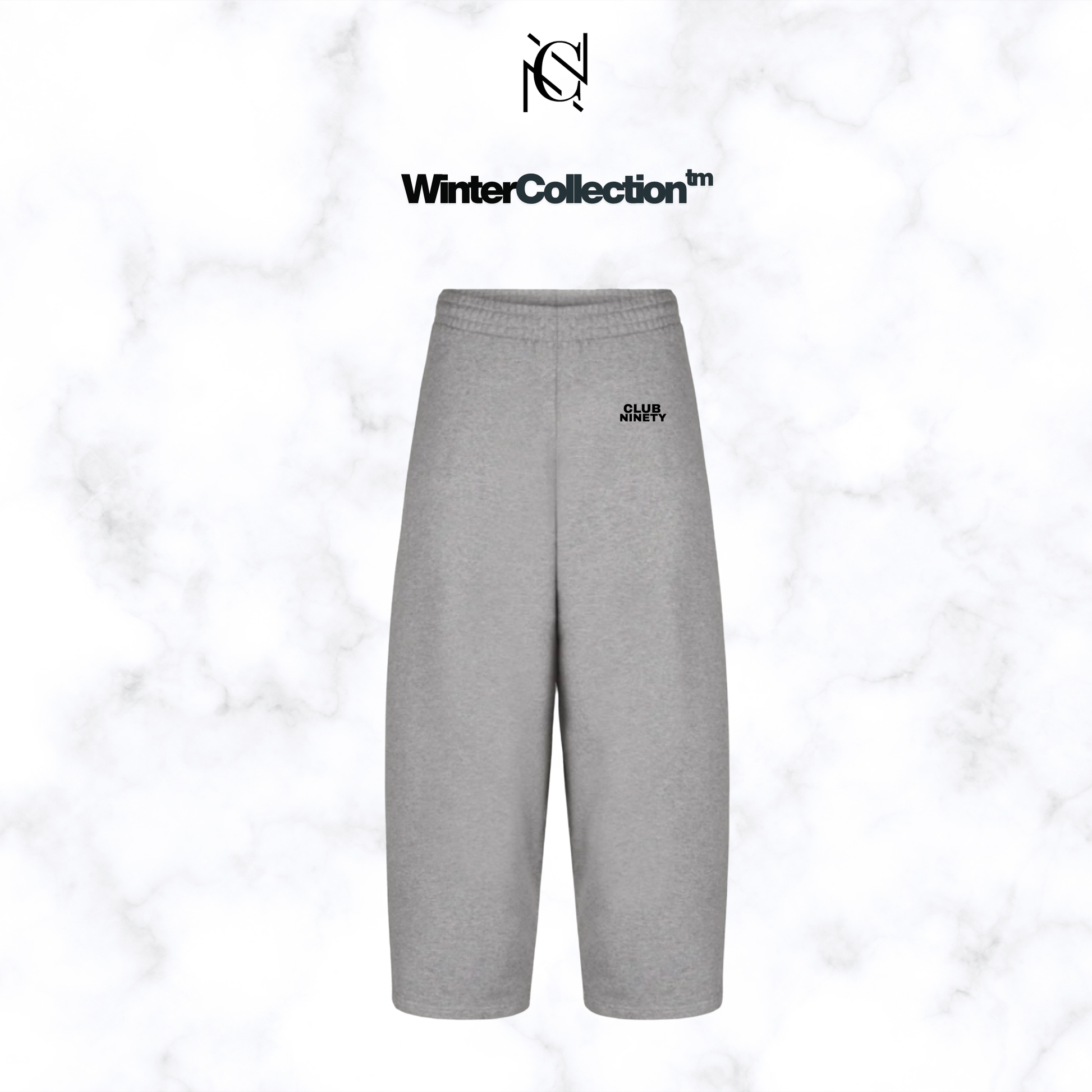 Gray Straight-Leg Baggy Sweatpants