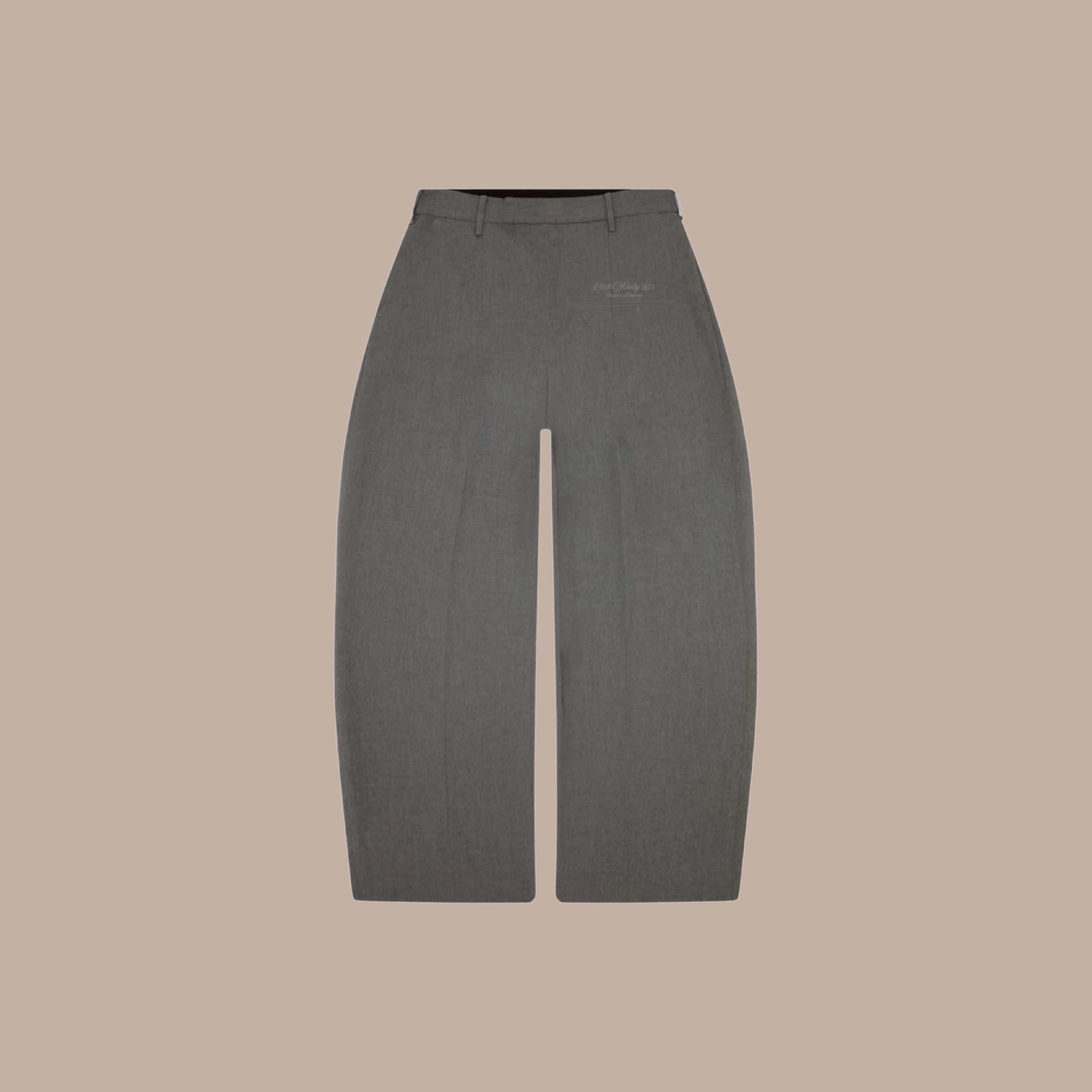 بنطلون واسع الساق مصمم خصيصًا - رمادي