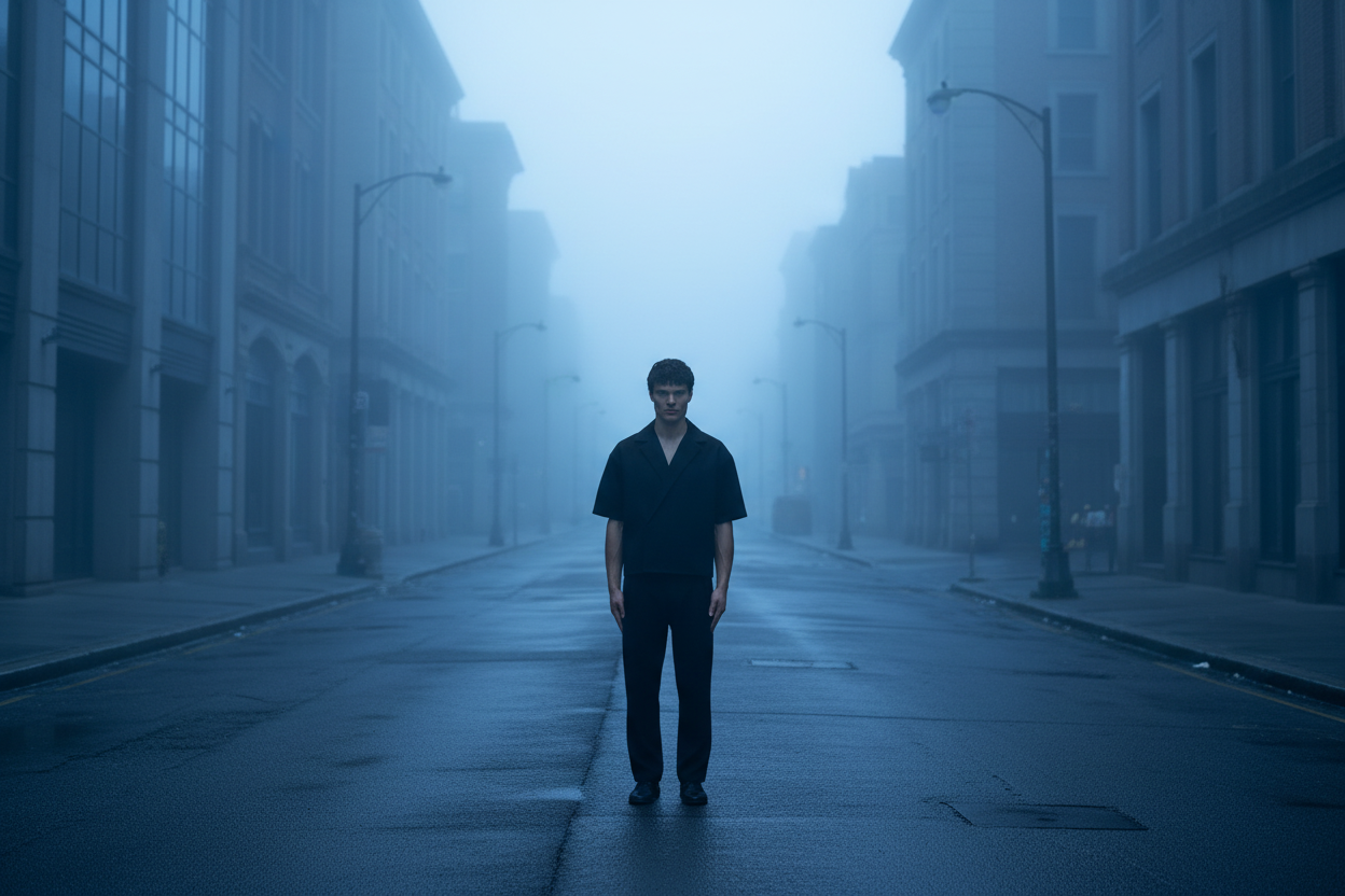 قميص مربع من قماش التويل مزدوج الصدر