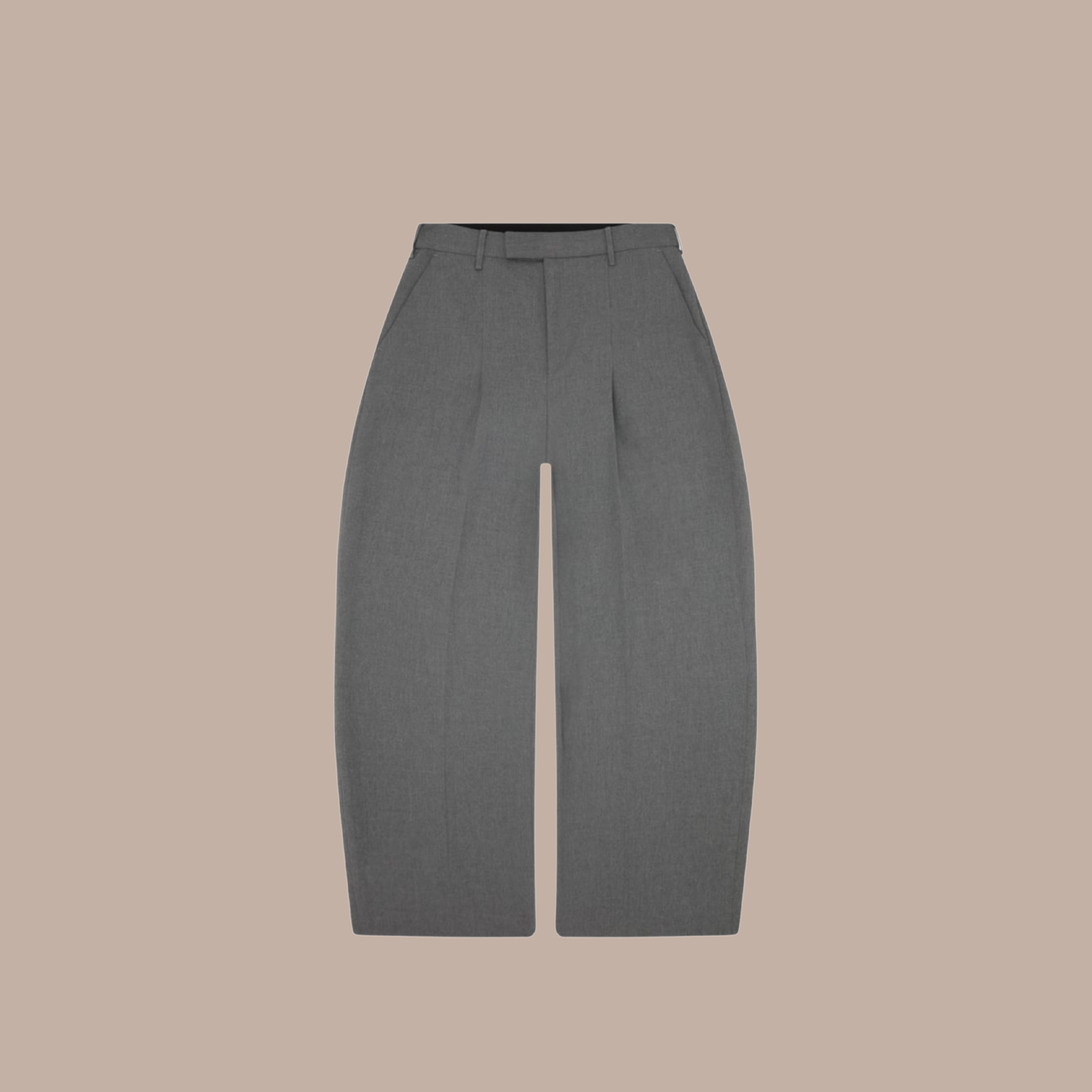 بنطلون واسع الساق مصمم خصيصًا - رمادي