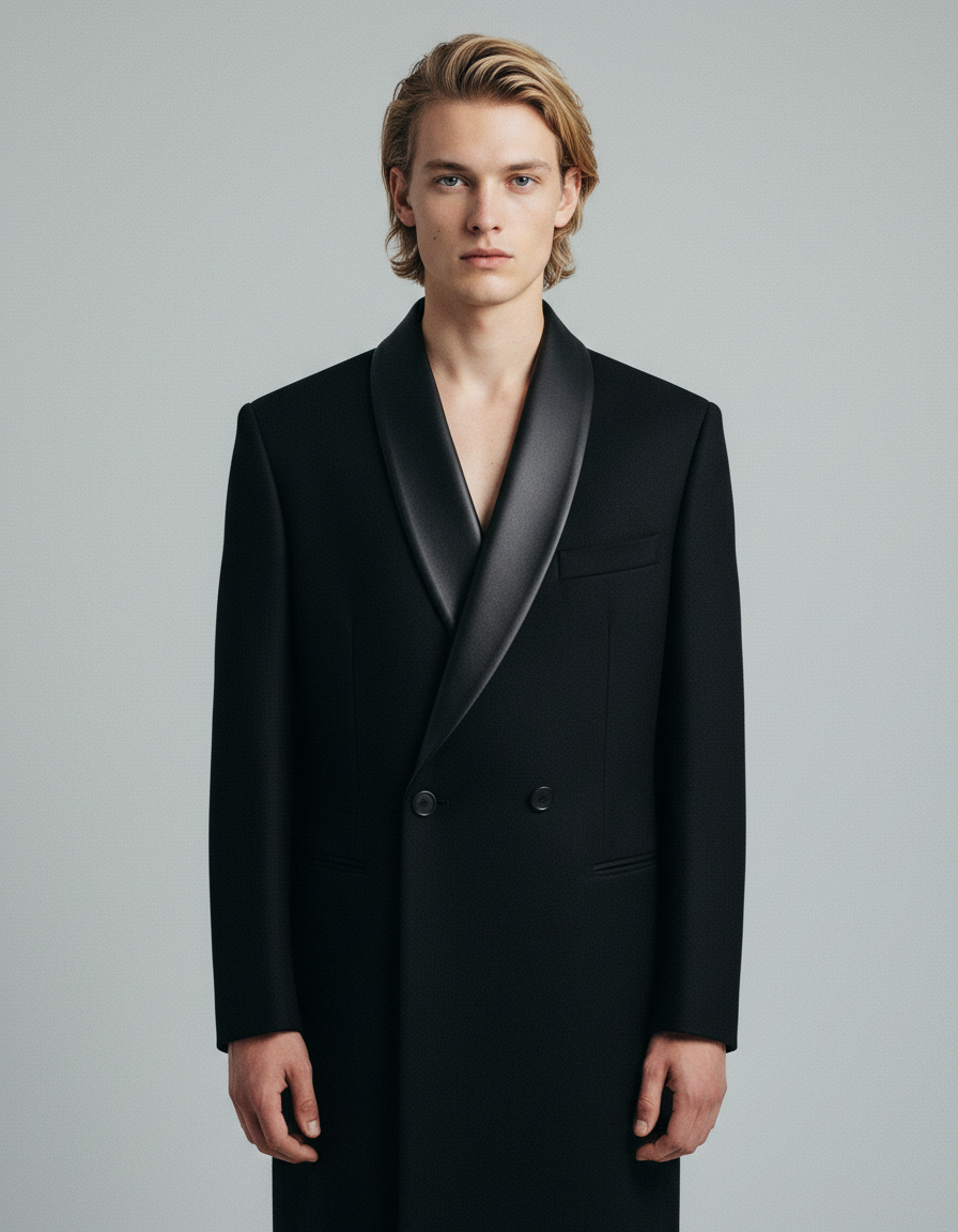 معطف برنارد صوفي بياقة شال