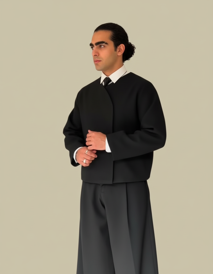 جاكيت كلاسيكي اولد ماني - اسود