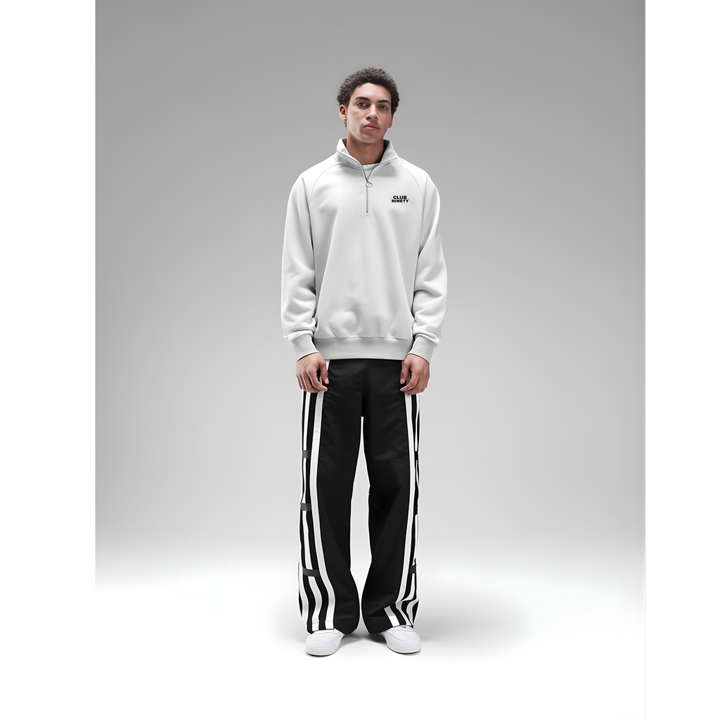 Grey Marl Oversized Polo Sweater.