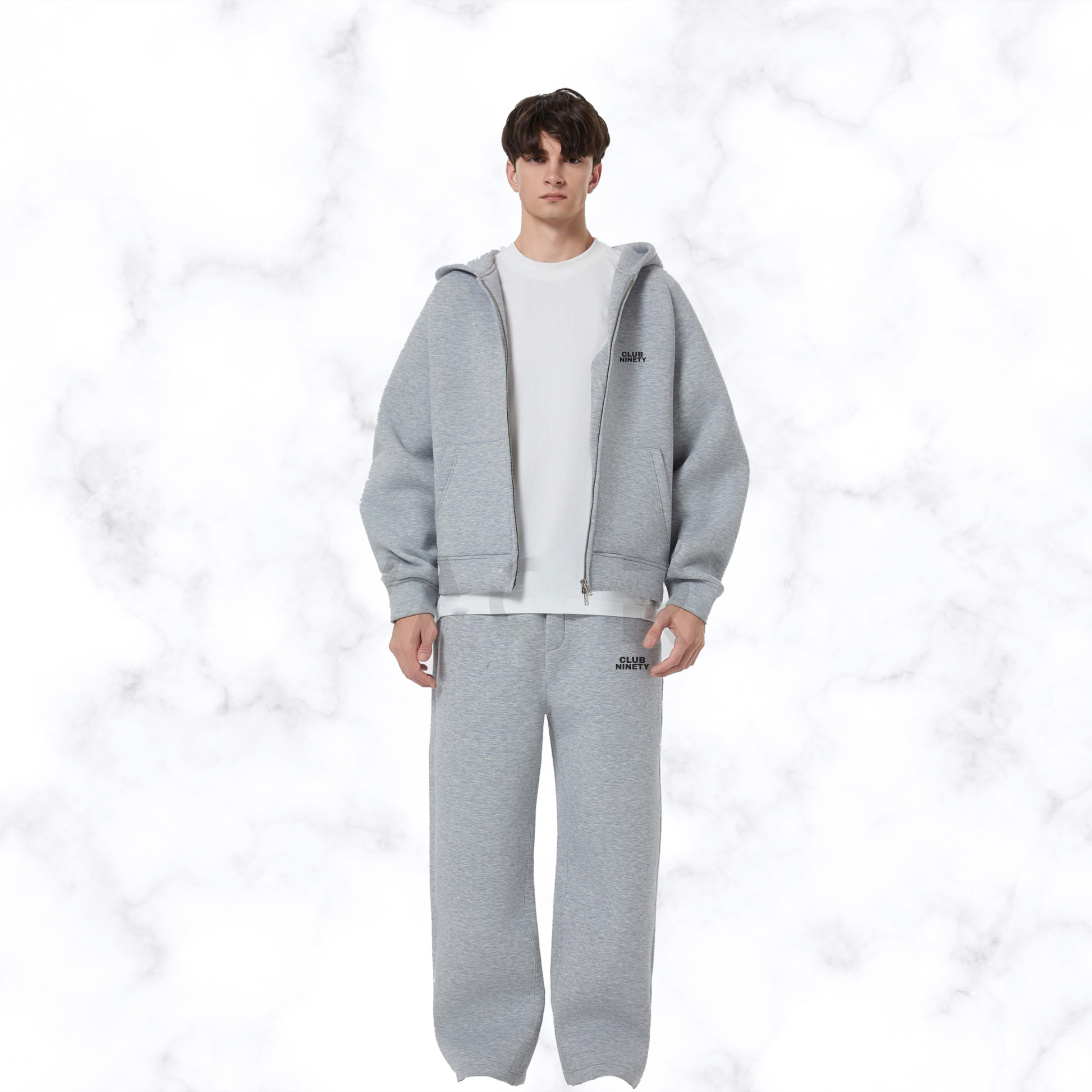 TRACKSUIT MEN ZIPPER GRAY V1