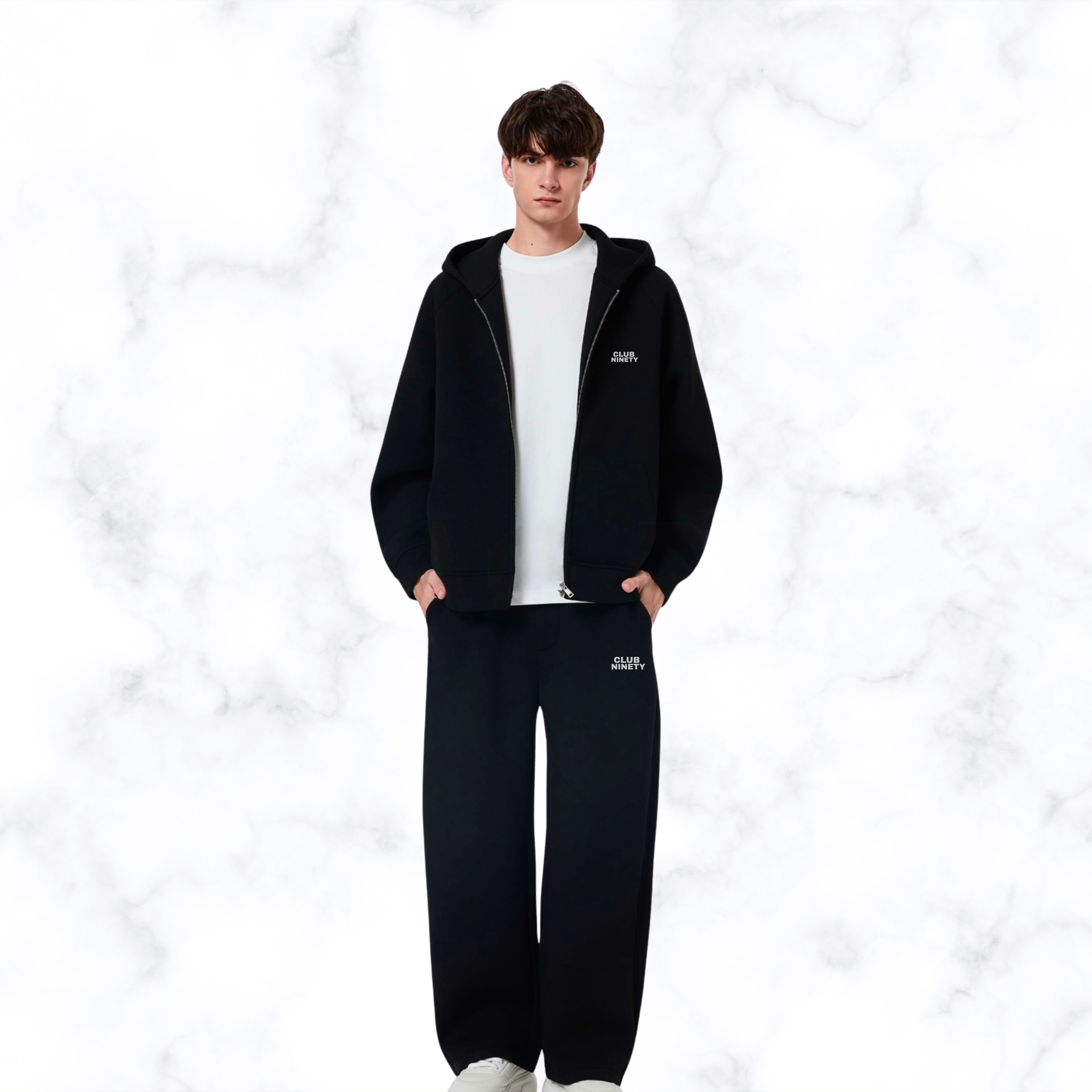 TRACKSUIT MEN ZIPPER BLACK V2.