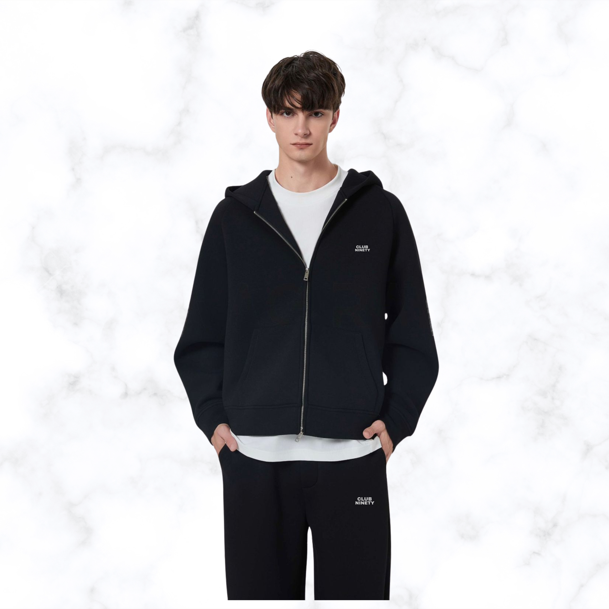 TRACKSUIT MEN ZIPPER BLACK V2.